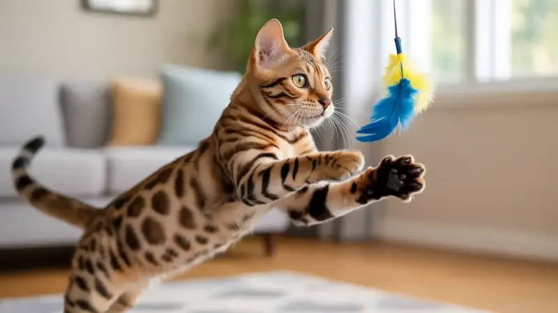 bengal cat playing